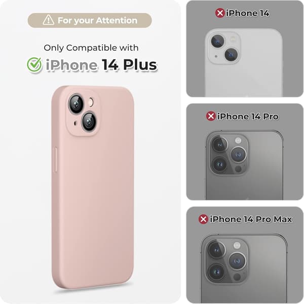 iPhone 14 Plus 6,7" silikonskal + 2 härdade glas 3-i-1