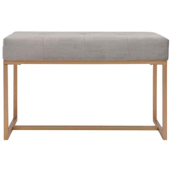 vidaXL Bänk, 80 cm, grå, sammet