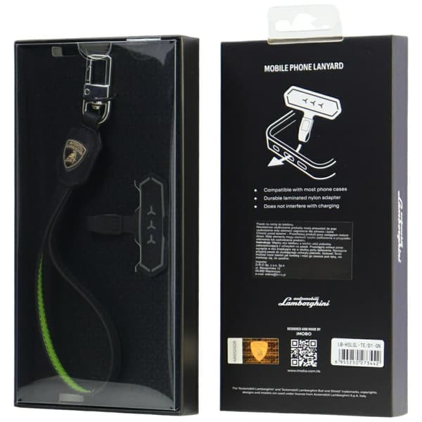 Lamborghini D1 Läderhandrem Universal Lanyard Grön