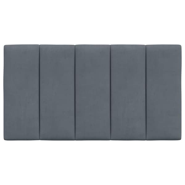 vidaXL Sängynpäädyn tyyny, tummanharmaa, 90 cm, sametti