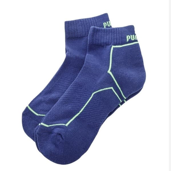 Puma Quarter Neon Blå Strumpor 2-pack 35/38