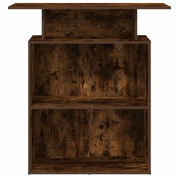 vidaXL receptionsdisk røget eg 100x40x104 cm limet træ