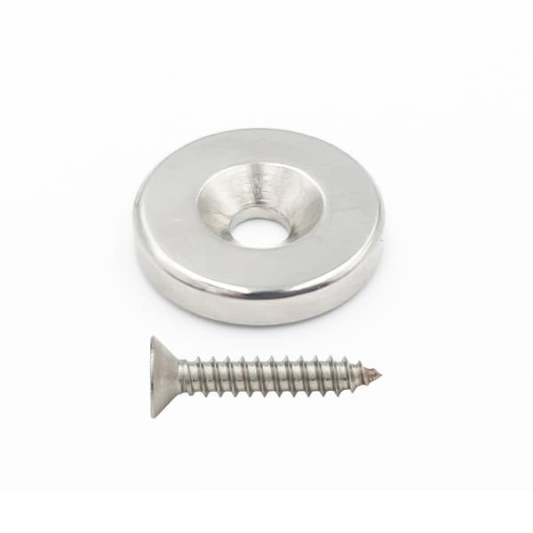 Hunter neodymmagnet med hul til 15x3mm skrue, ring og cylinder