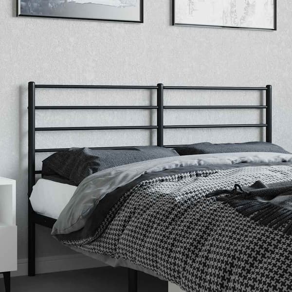 vidaXL metalsengegavl sort 120 cm