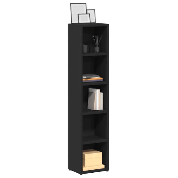 vidaXL CD-skabe, 2 stk., sorte, 21x16x93,5 cm, spånplade