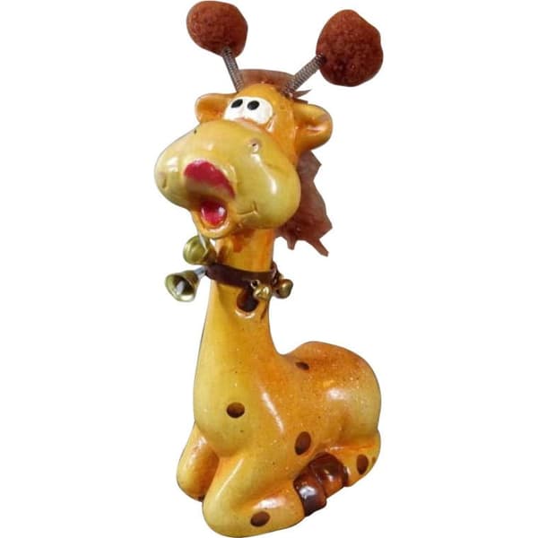 Giraffigur 19x9 cm, brun