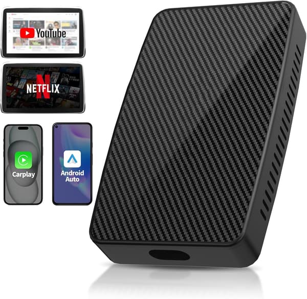 Auton langaton USB-sovitin VeloBlast CA400-B CarPlay Android Auto -sovitin ilman kaapeleita