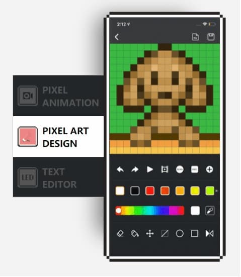 DIVOOM DITOO MIC kaiutin pixel art mikrofonilla vihreä