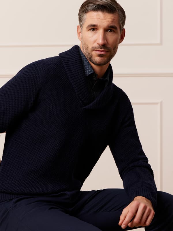 MARINEBLÅ CAMDEN SWEATER XXL