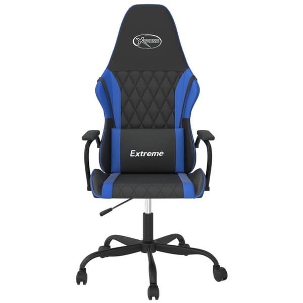vidaXL gamingstol, sort og blå, kunstlæder