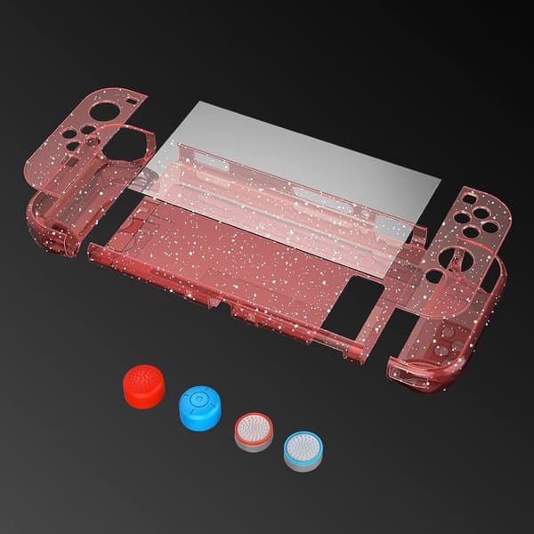 Nintendo Switch-cover i rødt glitter