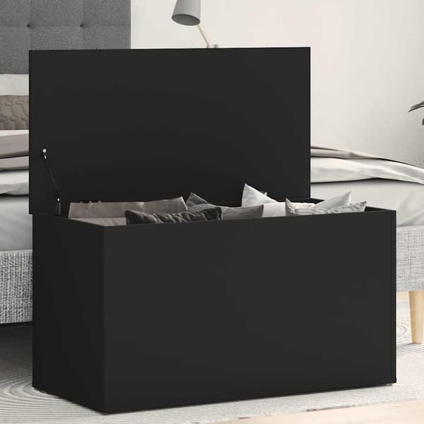 vidaXL kommode, sort, 84x42x46 cm, træbaseret materiale
