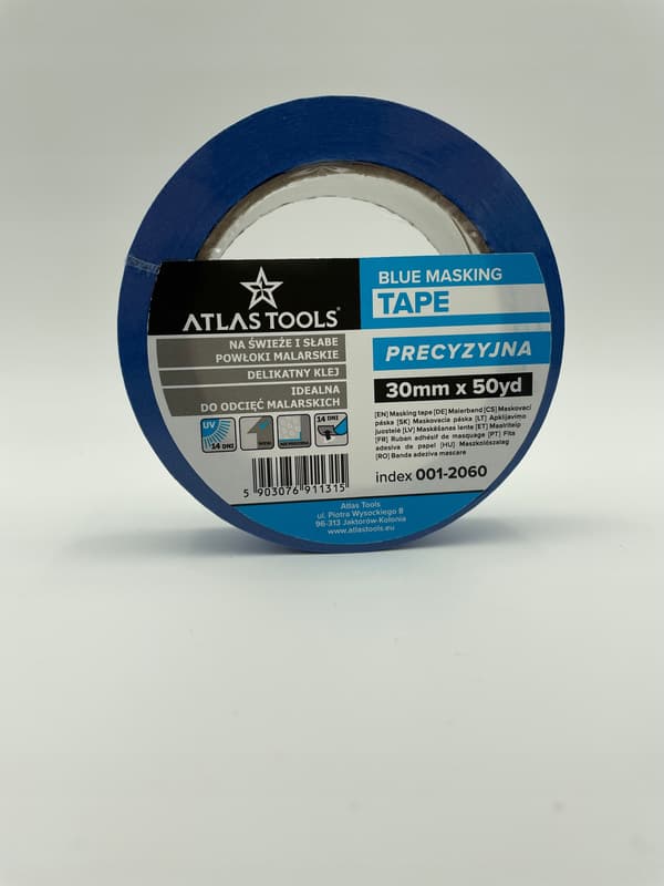 ATLAS TOOLS BLÅ MÅLNINGSTEJP DELICATE PRECISION 30 mm/50 yards