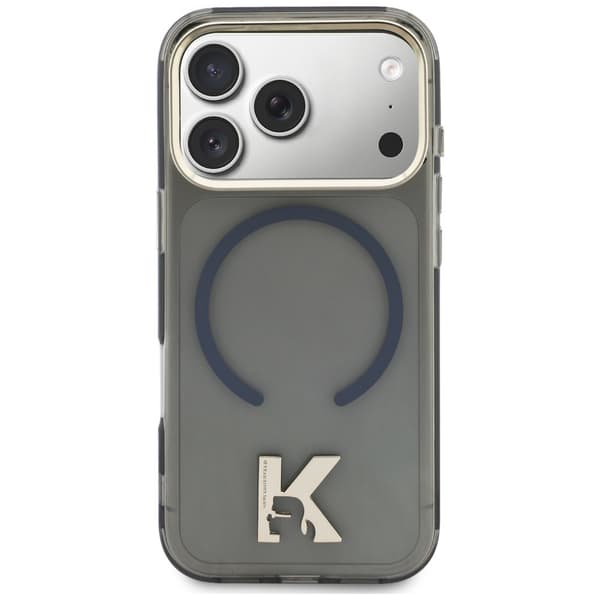 Karl Lagerfeld IML K-hovedlogo MagSafe-etui til iPhone 17 Pro Max, sort