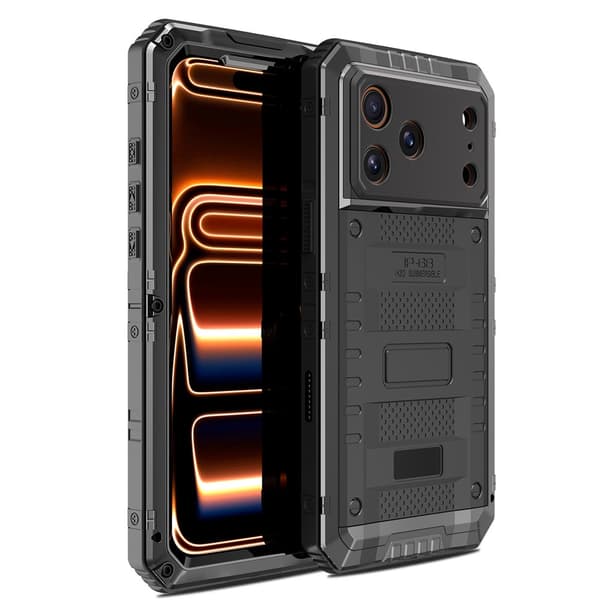 IP68 Vandtæt Etui til iPhone 17 Pro, Sort