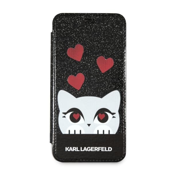 Karl Lagerfeld KLFLBKPXVDCBK iPhone X/Xs sort bog Valentinsdag