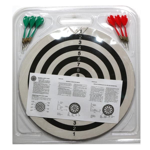MASTER Darttavla i flockpapper 37 cm - Dubbelsidig