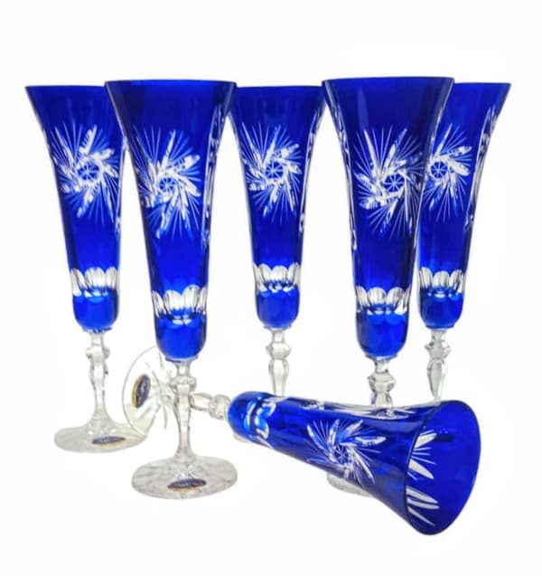 Koboltkrystal champagneglas 170 ml Olive Grinder
