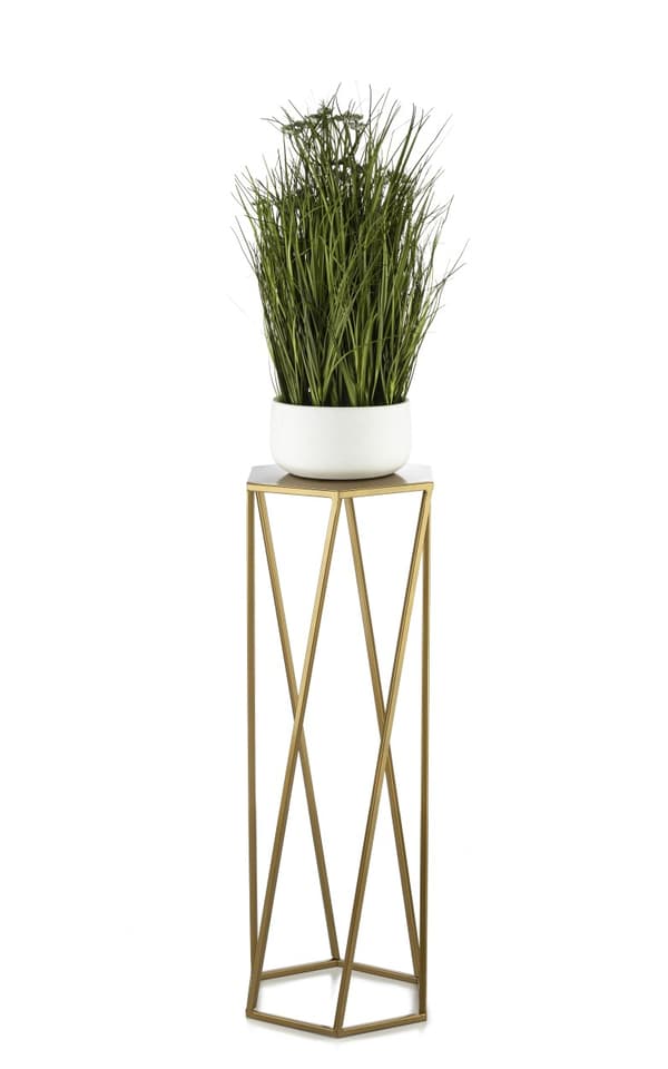 Guld plantestand, 70 cm