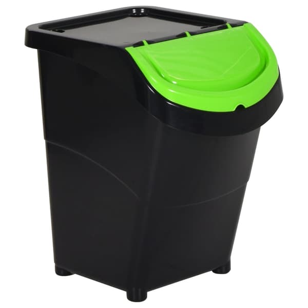 vidaXL stabelbare affaldsbeholdere, 3 stk., sort, PP, 120 L