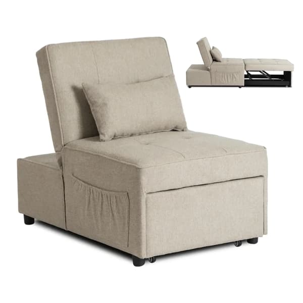 IBERIS Lænestol 67 cm Beige Polstret Moderne