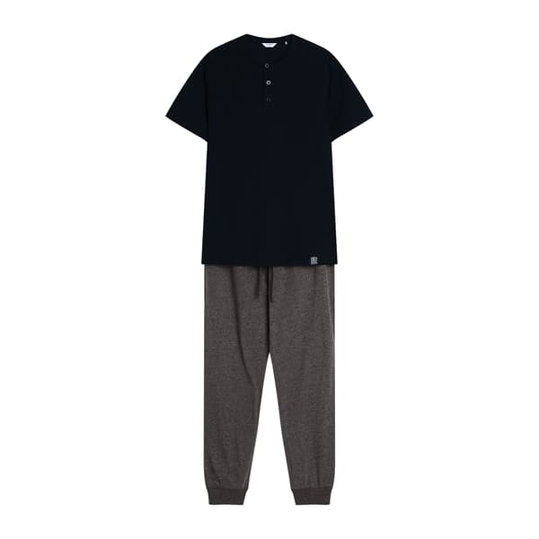 Marc Henderson Herrpyjamas | Svart, Grå XXL