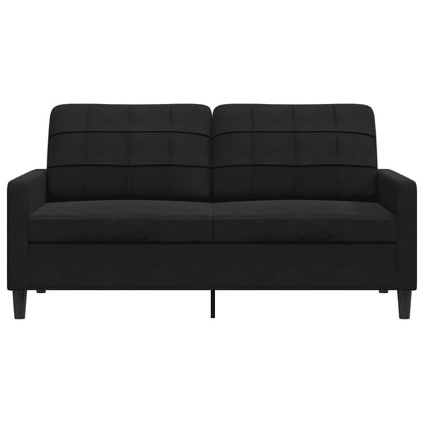 vidaXL 2-sitssoffa, svart, 140 cm, klädd i sammet