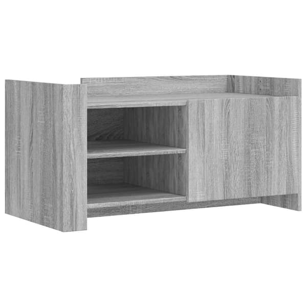 vidaXL Soffbord, grå Sonoma Ek, 100x50x50 cm