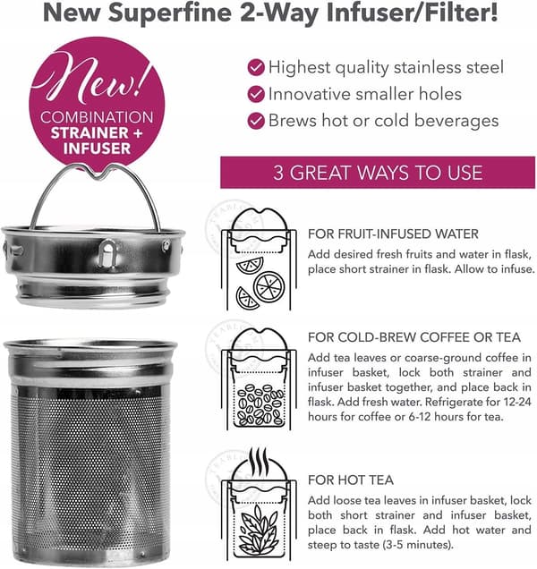Teabloom All Drinks -muki - 480 ml, 17 oz, valkoinen