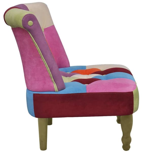 vidaXL franske lænestole, sæt med 2, patchwork, stof