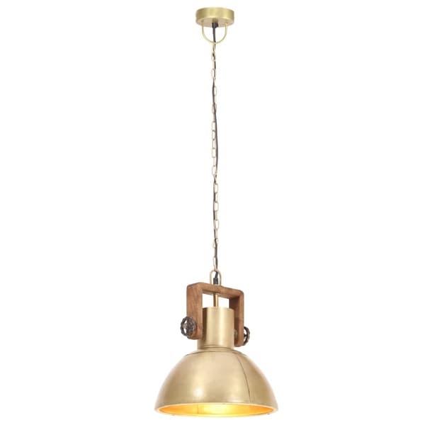 vidaXL industriel pendellampe, 25 W, messing, rund, 30 cm, E27