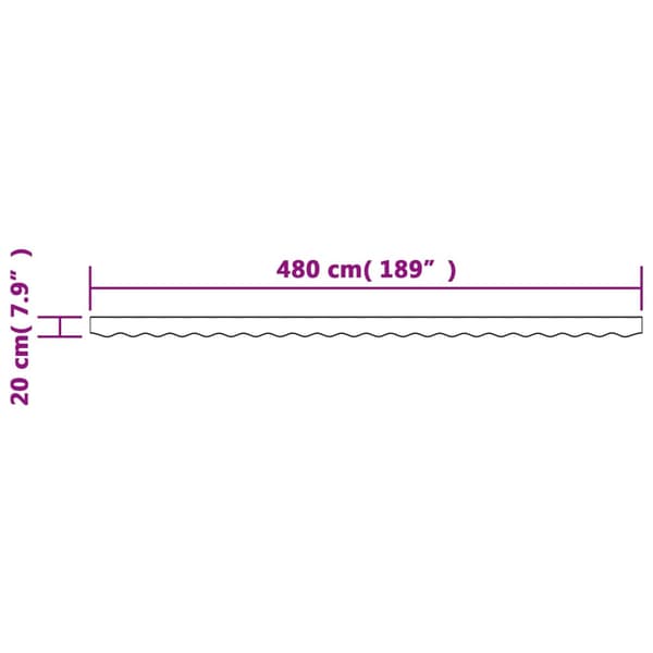 vidaXL markisekappe, antracit striber, 5 m