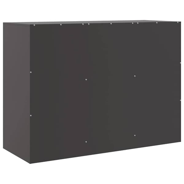 vidaXL skab, sort, 99x39x73 cm, stål