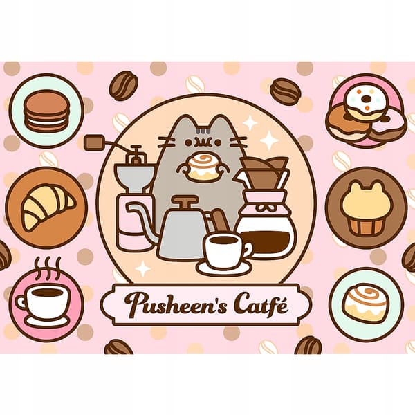 Trefl Pusheen i kaféet pussel 500 bitar
