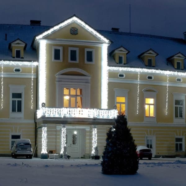80 LED batteridrevne juletræslys med TIMER, varm hvid