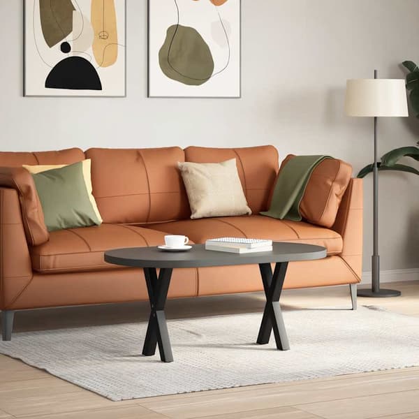 vidaXL sofabordsben, 2 stk., sort, 38x(42-43) cm, stål