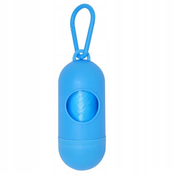 Blått hundbajspåsefodral 9,5 cm