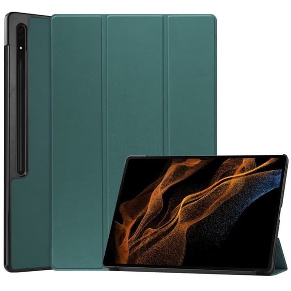 Etui til Samsung Galaxy Tab S9 Ultra, Smartcase, grøn