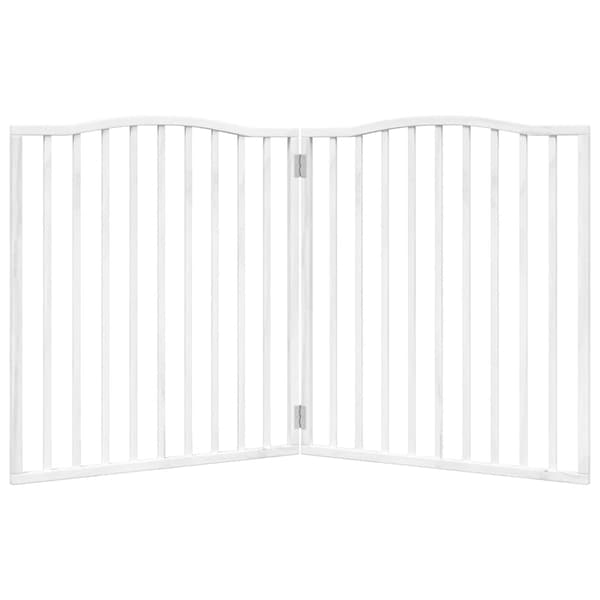 vidaXL foldbart sikkerhedsgitter til hunde, 2 paneler, hvid, 160 cm