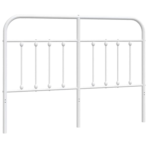 vidaXL Sänggavel i metall vit 150 cm