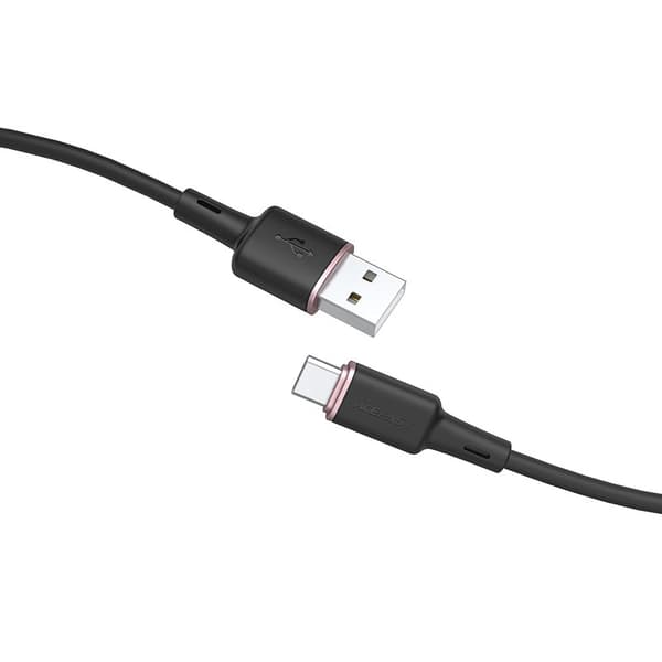USB-kaapeli - USB-C 3A 1,2 m musta