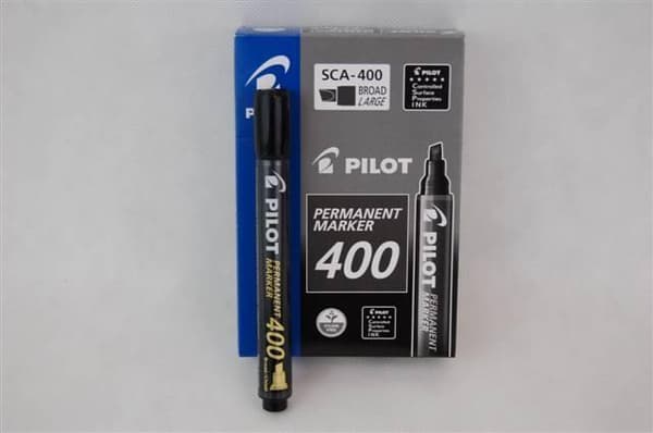 SCA-400 permanenttitussi musta (12 kpl) PILOT