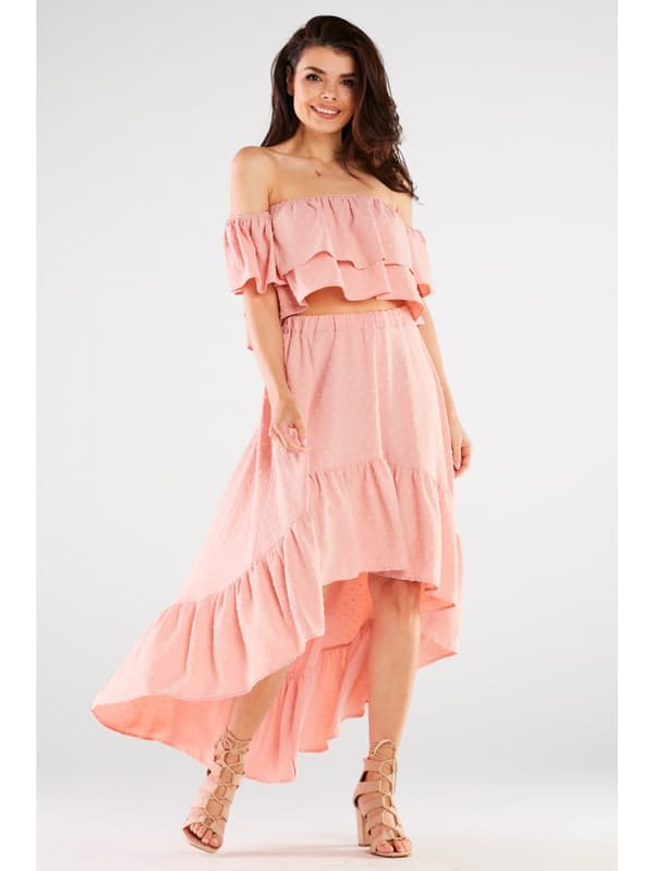 Sommar, luftig blus, puderrosa L/XL