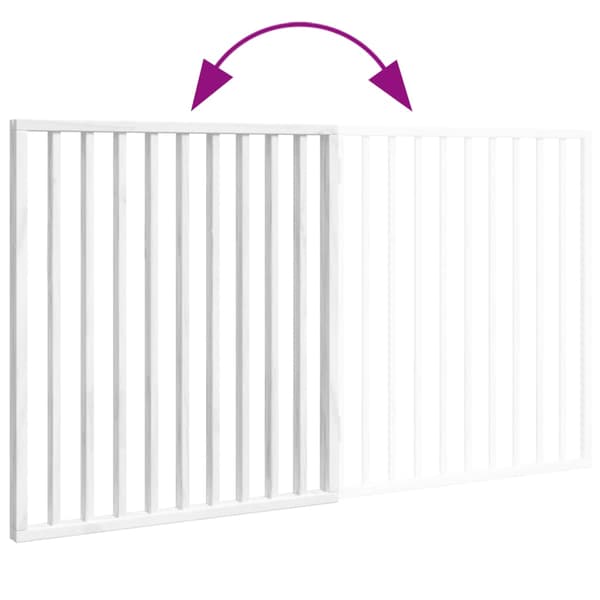 vidaXL foldbart sikkerhedsgitter til hunde, 2 paneler, hvid, 160 cm