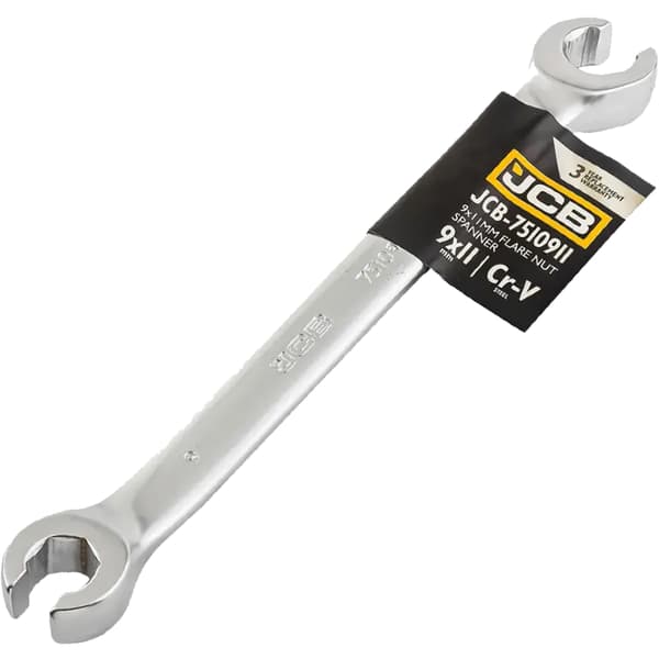 JCB SPLIT RINGNØGLE 9x11 mm 2-SIDET Cr-V stål 6-VINKEL