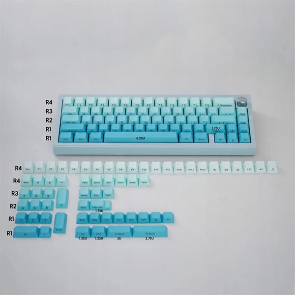 Taster til mekanisk tastatur PBT-profil Cherry 125 stk. Gradient TP