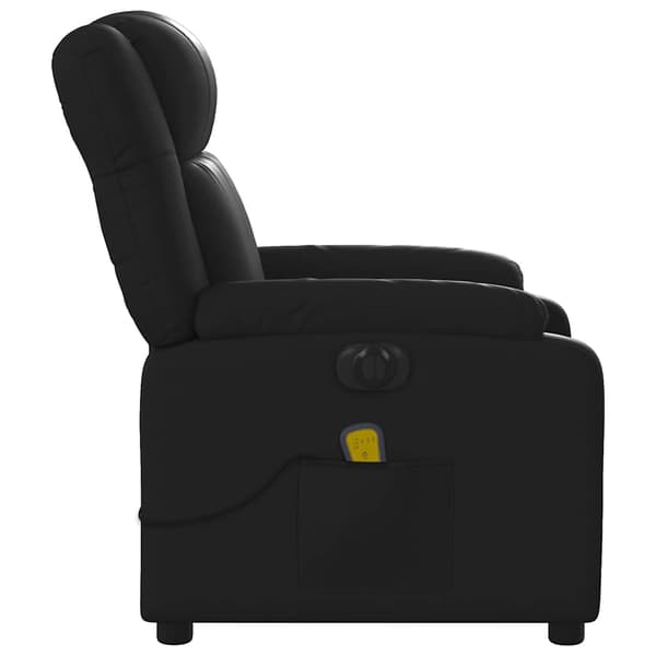 vidaXL elektrisk lænestol med massagefunktion, sort, kunstlæder