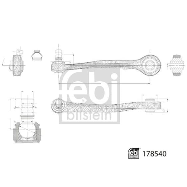 Framhjulsbärarm FEBI BILSTEIN FE178540