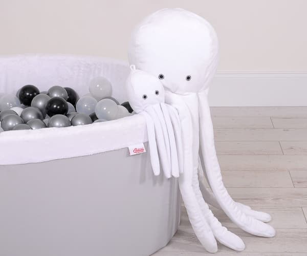 Suuri pehmolelu Octopus XXL - valkoinen