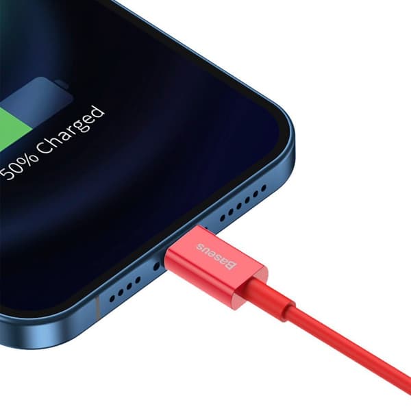 Superior-kaapeli iPhonelle USB - Lightning 2.4A 1m Punainen